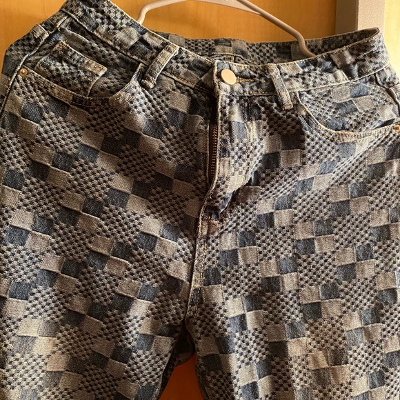 funky pattern boyfriend jeans - Picture 1 of 4